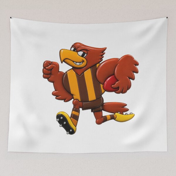 Item preview, Mighty Hawks Retro Mascot Drawing 3D designed and sold by Luke Foran Sports Art.