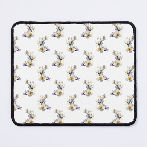 Item preview, Delicate White Crocus Blossoms Seamless Botanical Spring Pattern Artwork designed and sold by EL-Lebedenko.
