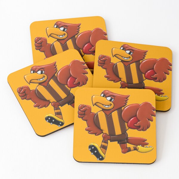 Item preview, Mighty Hawks Retro Mascot Drawing 3D designed and sold by Luke Foran Sports Art.