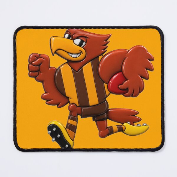 Item preview, Mighty Hawks Retro Mascot Drawing 3D designed and sold by Luke Foran Sports Art.
