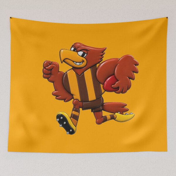 Item preview, Mighty Hawks Retro Mascot Drawing 3D designed and sold by Luke Foran Sports Art.
