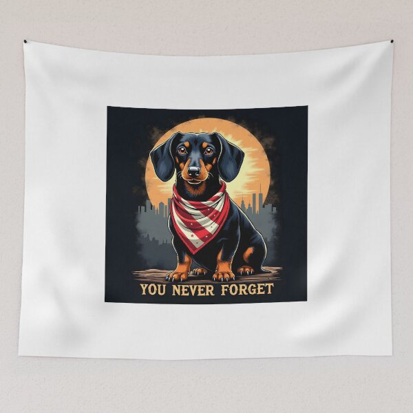 Item preview, PATRIOT DAY GERMAN SHEPHERD NEVER FORGET 911 MEMORIAL ART designed and sold by PawsStudioAU.