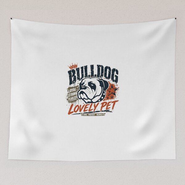Item preview, Bulldog Loyal Strong Fearless Lovely Pet Love Protect Respect Dog Lover designed and sold by Star3NowForMe.
