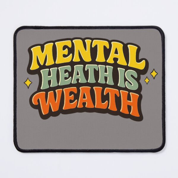 Item preview, Mental Health Is Wealth Retro Groovy Typography designed and sold by Timeless Junction.