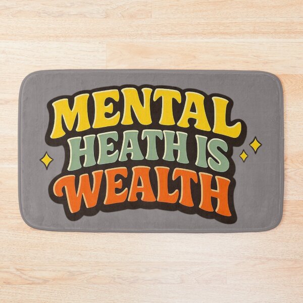 Item preview, Mental Health Is Wealth Retro Groovy Typography designed and sold by Timeless Junction.
