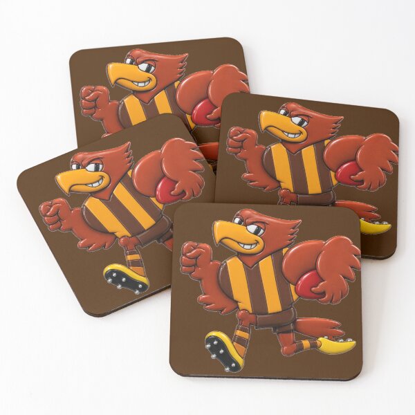 Item preview, Mighty Hawks Retro Mascot Drawing 3D designed and sold by Luke Foran Sports Art.
