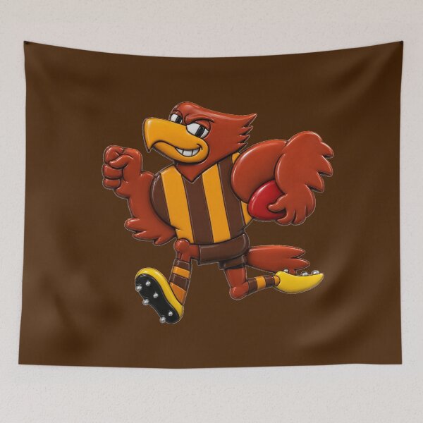 Item preview, Mighty Hawks Retro Mascot Drawing 3D designed and sold by Luke Foran Sports Art.