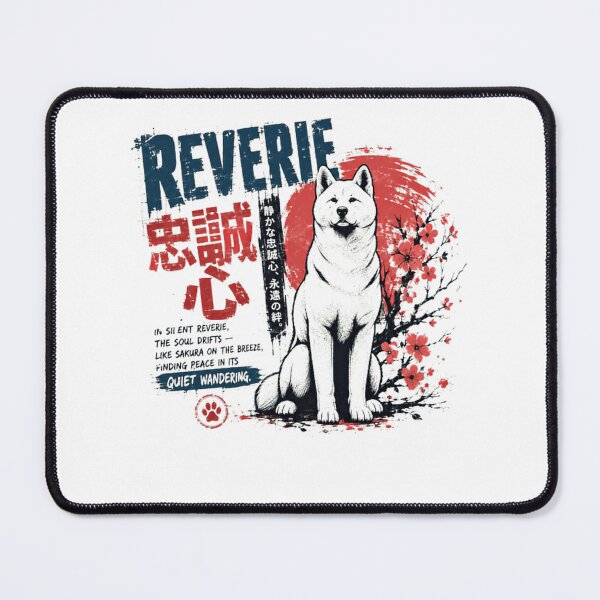 Item preview, Reverie Quiet Wandering Japanese Akita Shiba Inu Dog Sakura Peace designed and sold by Star3NowForMe.