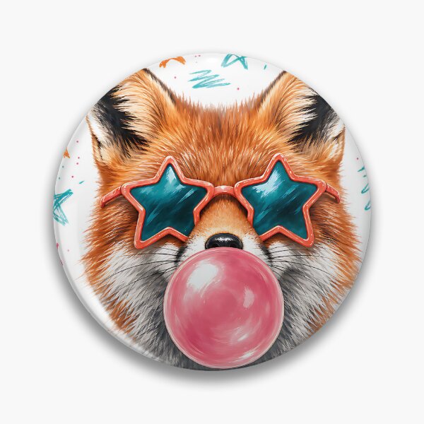 Item preview, Back to School Fox Bubble Gum Star Glasses designed and sold by MOCH- ART.