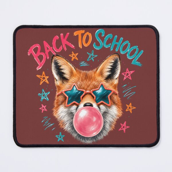 Item preview, Back to School Fox Bubble Gum Star Glasses designed and sold by MOCH- ART.