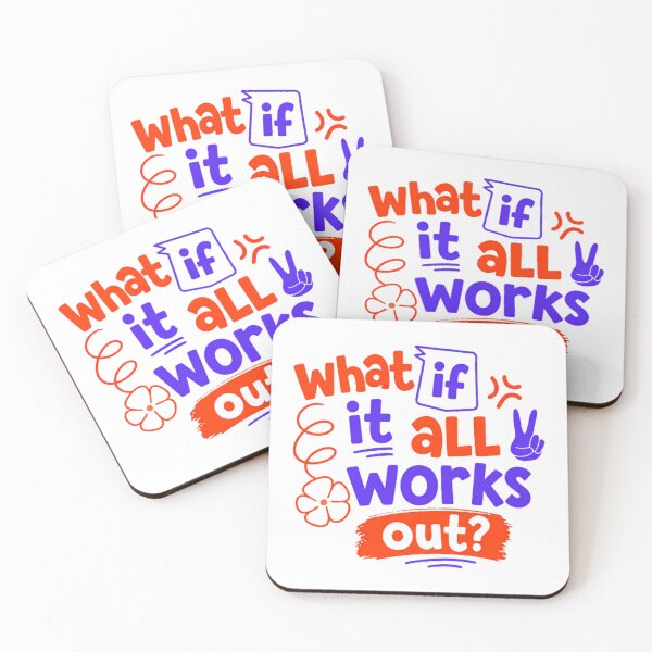Item preview, What If It All Works Out? Motivational Positive Inspiration Mindset designed and sold by Star3NowForMe.