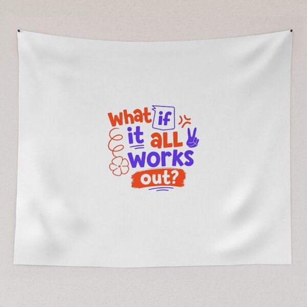 Item preview, What If It All Works Out? Motivational Positive Inspiration Mindset designed and sold by Star3NowForMe.