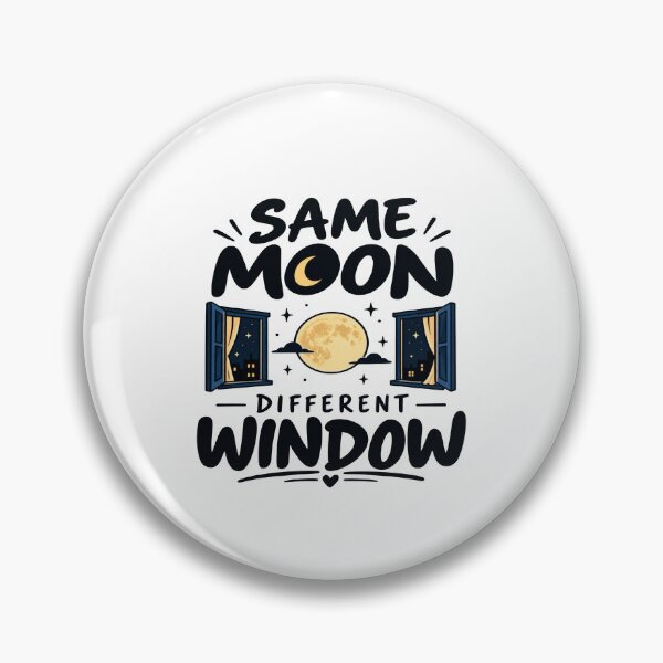 Artikelvorschau, Gleicher Mond, anderes Fenster – Romantisches minimalistisches Liebesdesign entworfen und verkauft von Lovestickerco.