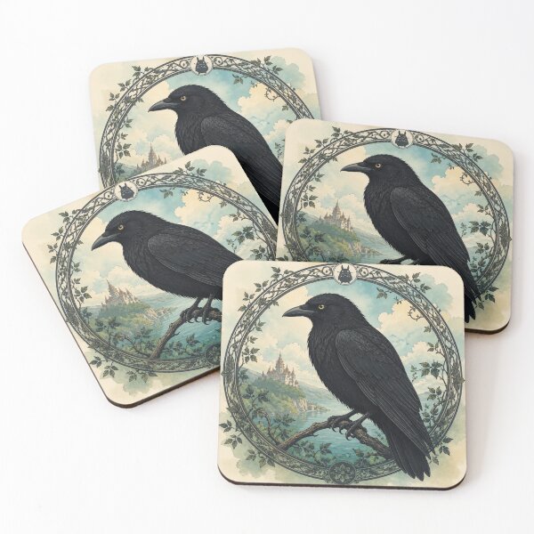 Item preview, Studio Ghibli Black Raven Castle Watercolor Botanical Art designed and sold by GrinGalore.