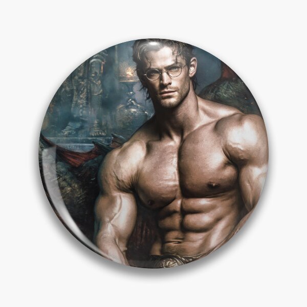 Item preview, Muscular Man with Glasses Seated on Dragon in Stone Hall designed and sold by JaimeLikes.
