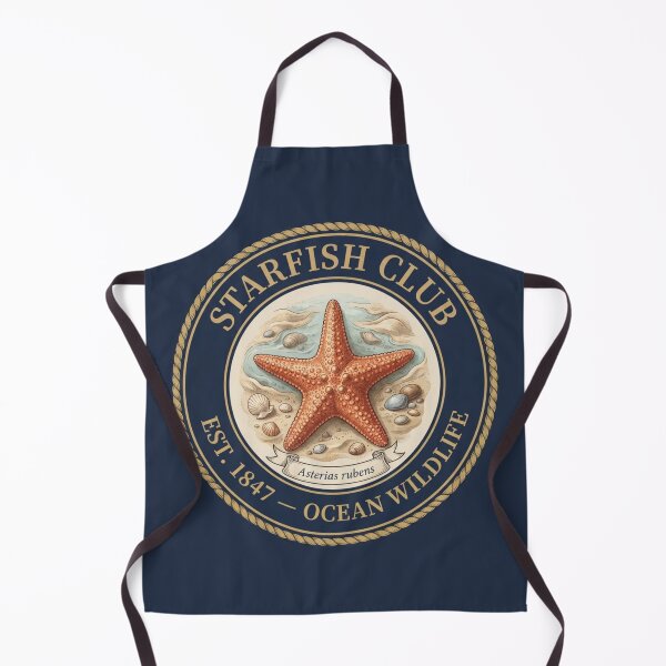 Item preview, Starfish Club Vintage Badge Ocean Wildlife Art designed and sold by CalmCapy Co.