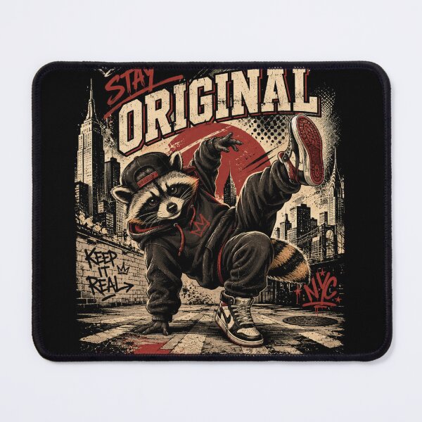 Item preview, Stay Original Breakdancing Raccoon Streetwear NYC designed and sold by @SHINTOSARTSTORE.