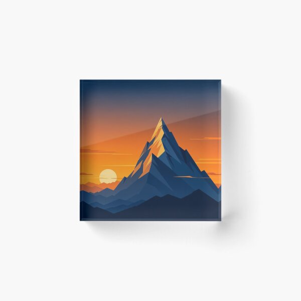 Item preview, Golden Hour Mountain Peak Vector Illustration designed and sold by @VIRAT DESIGNER@.