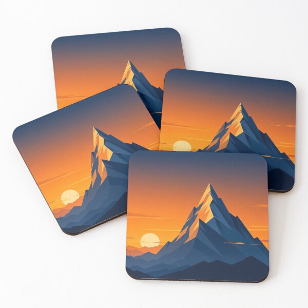 Item preview, Golden Hour Mountain Peak Vector Illustration designed and sold by @VIRAT DESIGNER@.