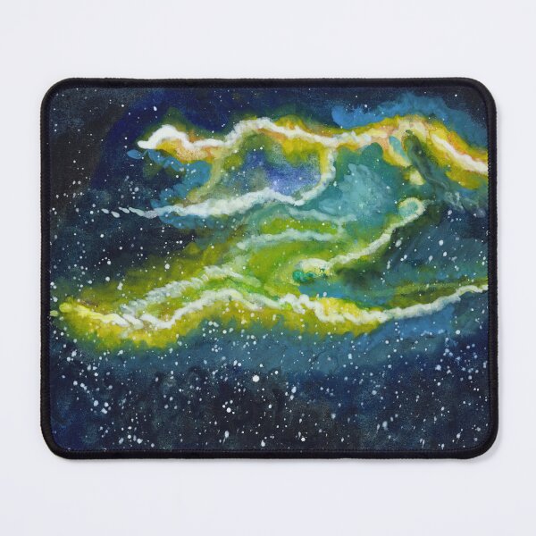 Item preview, Where Light Becomes Matter, Emerald Cosmic Watercolour designed and sold by ArithraStudio.