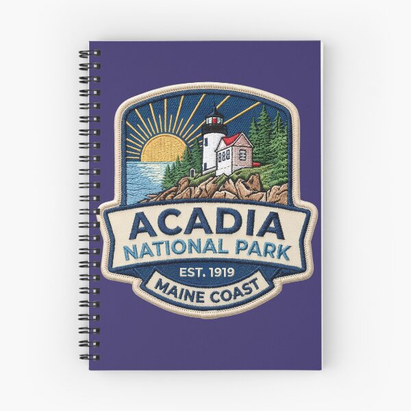 Item preview, Acadia National Park Maine Vintage Embroidered Hiking Patch designed and sold by LittleArij.