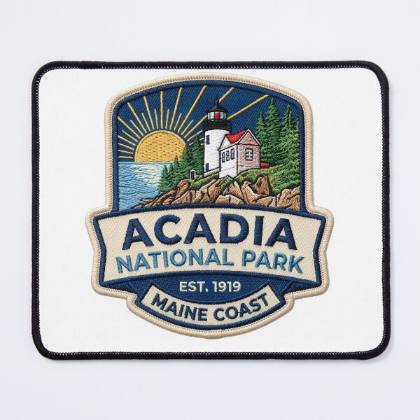 Item preview, Acadia National Park Maine Vintage Embroidered Hiking Patch designed and sold by LittleArij.
