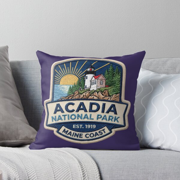 Item preview, Acadia National Park Maine Vintage Embroidered Hiking Patch designed and sold by LittleArij.