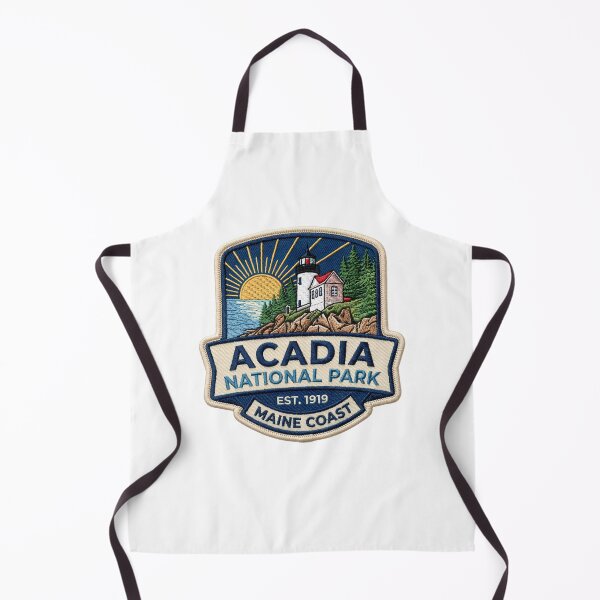 Item preview, Acadia National Park Maine Vintage Embroidered Hiking Patch designed and sold by LittleArij.