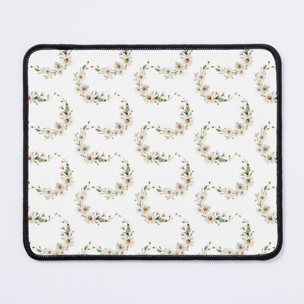 Item preview, Charming Watercolor Daisy Wreath Seamless Cottage Floral Pattern Design designed and sold by EL-Lebedenko.