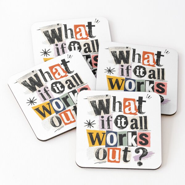 Item preview, What If It All Works Out Inspirational Quote Positive Thinking Mindset designed and sold by Star3NowForMe.