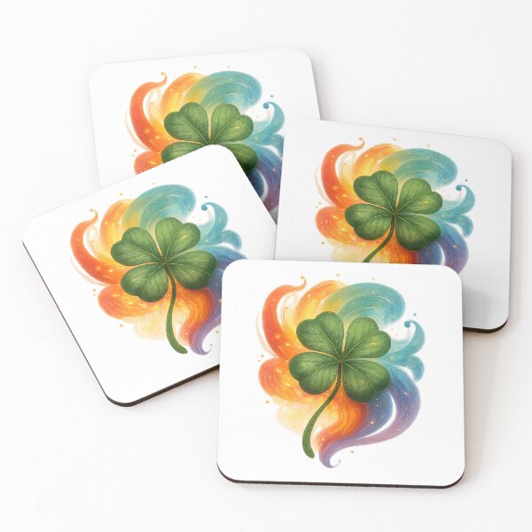 Item preview, Four Leaf Clover – Colorful Lucky Symbol designed and sold by Yomere.