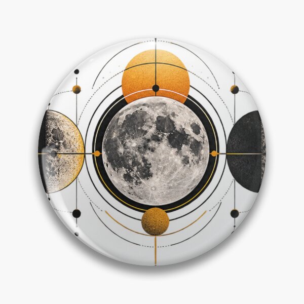 Item preview, Moon Phase – Minimalist Lunar Geometric Art designed and sold by VasiArtLab.