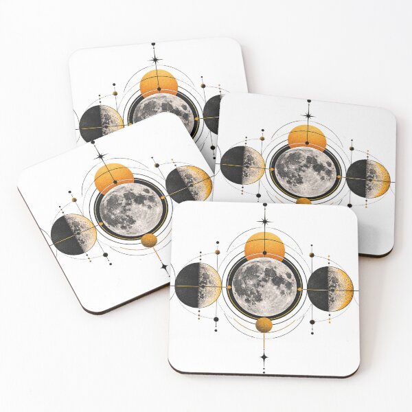 Item preview, Moon Phase – Minimalist Lunar Geometric Art designed and sold by VasiArtLab.