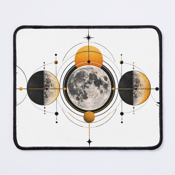 Item preview, Moon Phase – Minimalist Lunar Geometric Art designed and sold by VasiArtLab.