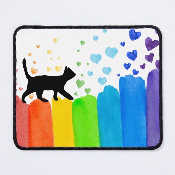 Item preview,  pride black cat designed and sold by Playful Strokes pom@pom.
