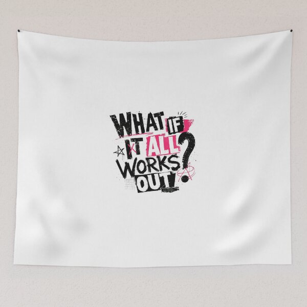 Item preview, What If It All Works Out Optimism Motivational Positive Thinking Dreamer designed and sold by Star3NowForMe.