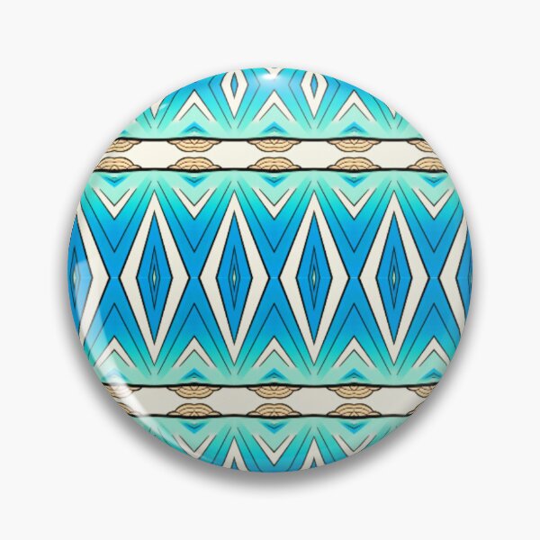 Item preview, Turquoise Geometric Tribal Pattern designed and sold by PoloPrintsUK.