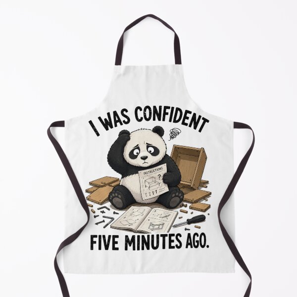 Item preview, I Was Confident Five Minutes Ago Funny Panda T-Shirt | Everyday Chaos Club designed and sold by Kiinaaa.