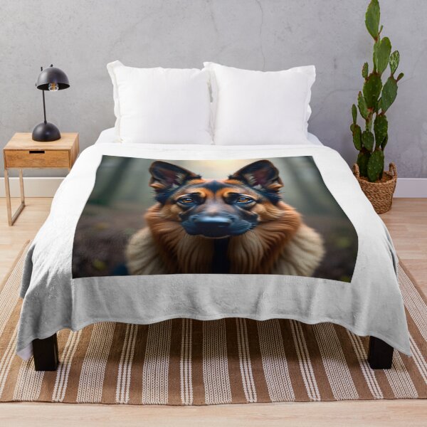 Item preview, MAJESTIC GERMAN SHEPHERD FOREST PORTRAIT designed and sold by PawsStudioAU.