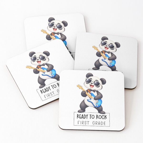 Artikelvorschau, Ready to Rock First Grade – Panda Geschenk zur Einschulung entworfen und verkauft von Abenteuer Grundschule.