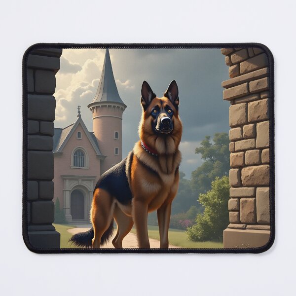 Item preview, MAJESTIC GERMAN SHEPHERD CASTLE GUARDIAN PORTRAIT designed and sold by PawsStudioAU.