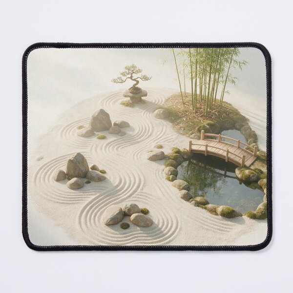 Item preview, Miniature Zen Garden Pond 3D Illustration designed and sold by @VIRAT DESIGNER@.