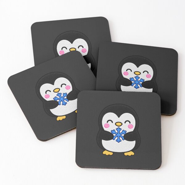 Item preview, Cute Penguin Holding Blue Snowflake Kawaii Embroidery Patch designed and sold by ColorSplash123.