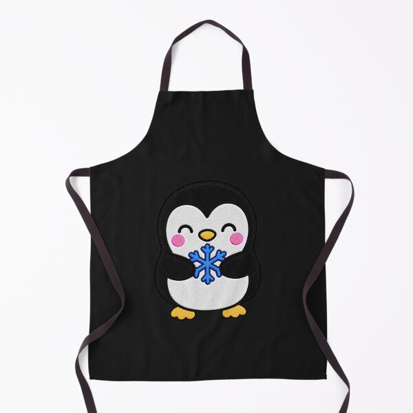 Item preview, Cute Penguin Holding Blue Snowflake Kawaii Embroidery Patch designed and sold by ColorSplash123.