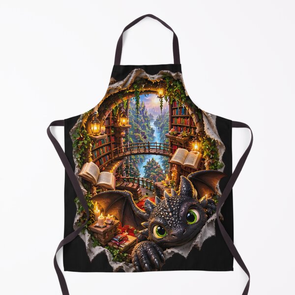 Item preview, 3D Baby Dragon Magical Library designed and sold by AI-Only Creations.