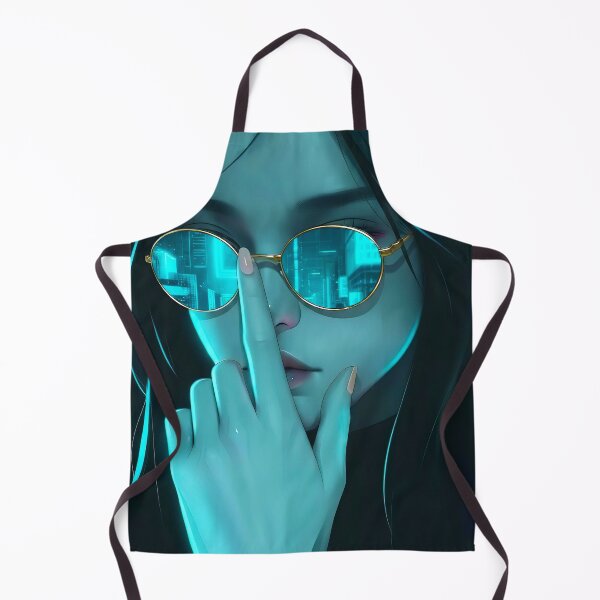 Item preview, Neon City Reflections Cyberpunk Girl designed and sold by abanoubnabil.