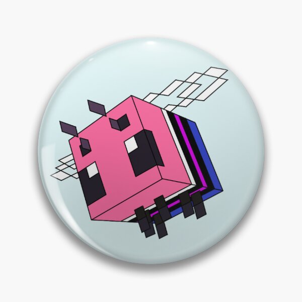 Item preview, Genderfluid Minecraft Bee – Minecraft Pixel Art designed and sold by DesgnsxGifts.