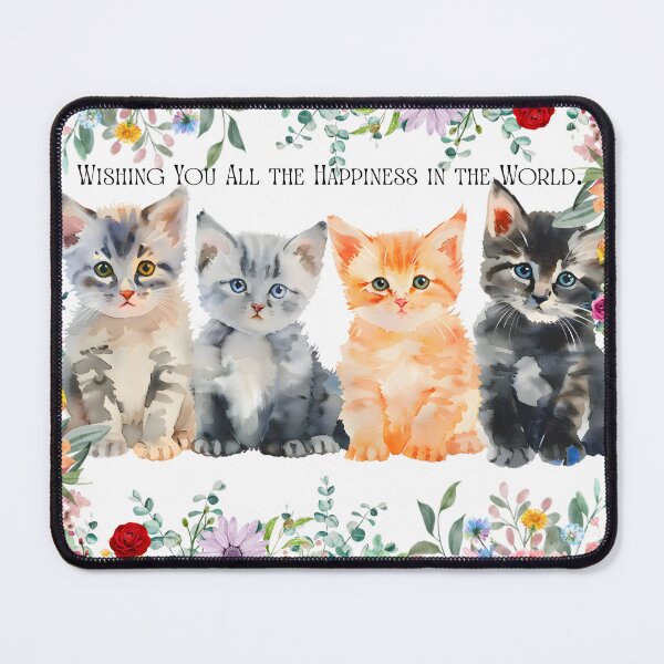 Item preview, Beautiful Cat and Flowers Art Print designed and sold by Playful Strokes pom@pom.