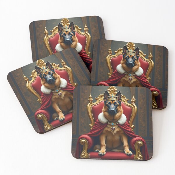 Item preview, ROYAL GERMAN SHEPHERD KING DOG PORTRAIT designed and sold by PawsStudioAU.