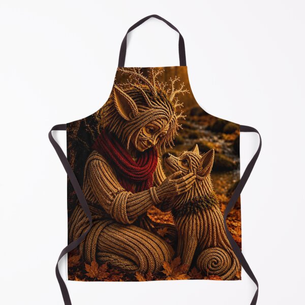 Item preview, Elf and Wolf Pup in the Autumn Forest designed and sold by JUTElCONIC.